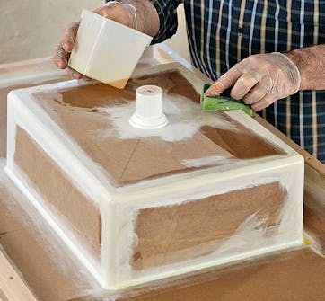 Gjuta bänkskiva med diskho i betong: Klart för gjutning Gjuta bänkskiva med diskho i betong: Klart för gjutning